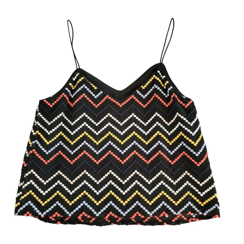 WAYF Multicolor Zigzag Cami Top M - Picture 2 of 5